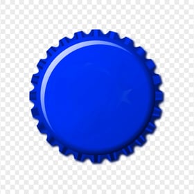 HD Soda Bottle Blue Lid Crown Cap Transparent Background