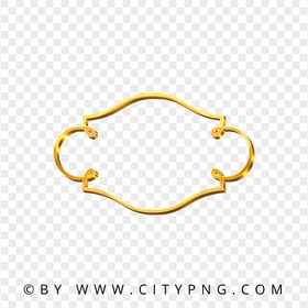 Yellow Gold Vintage Frame PNG