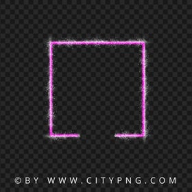 HD Pink Neon Square Frame With Sparkle Border PNG