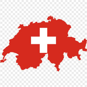 HD Swiss Flag Map Transparent PNG