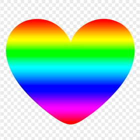 HD Gradient Rainbow Heart PNG