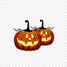 Cartoon Pumpkins Jack O Lanterns Vector