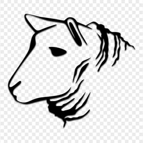 HD Black Sheep Goat Head Logo Silhouette PNG