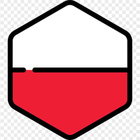 Vector Hexagon Poland POL Flag Icon PNG