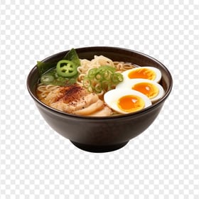 Tasty Noodle with Egg and Mushrooms HD Transparent PNG