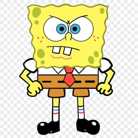 HD Spongebob Clipart Angry Standing Character Transparent PNG