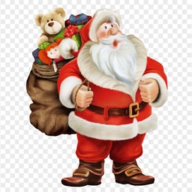 Painting Santa Claus With Gifts Illustration HD PNG