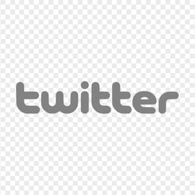 HD Twitter Gray Text Logo PNG
