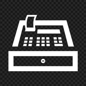 White POS System Machine Icon PNG