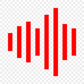 Sound Wave Red Icon