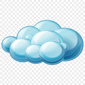 HD Blue Cartoon Cloud Illustration PNG