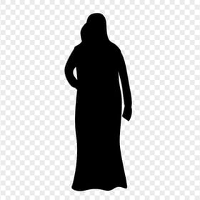 HD Muslim Arabic Woman Black Silhouette PNG