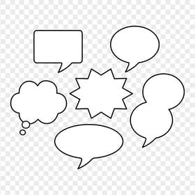 Thought Bubble Thinking Speech Outline Clipart