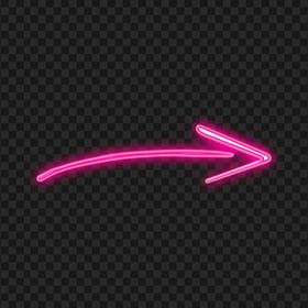 HD Curved Pink Neon Arrow Pointing Right PNG