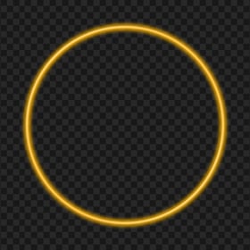 Neon Orange Glowing Circle PNG