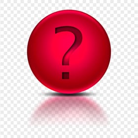 Red Glossy Question Mark Circle Icon Logo FREE PNG