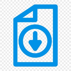 Download File Document Blue Outline Icon PNG IMG