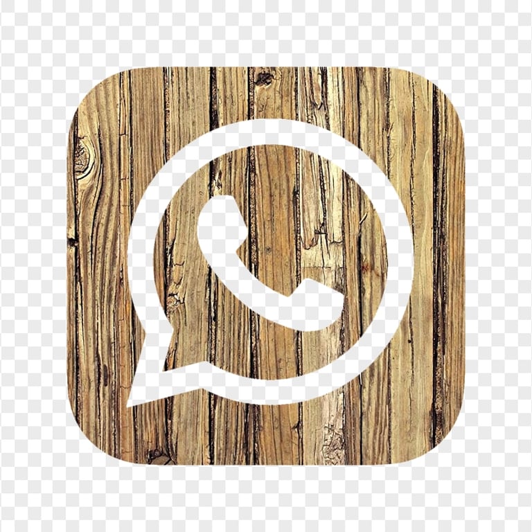 HD Wood Whatsapp Wa Square Logo Icon PNG