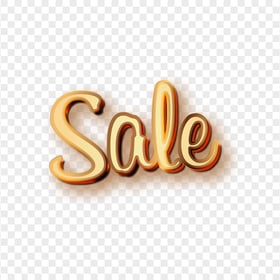 Gold Sale Word Text FREE PNG
