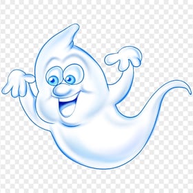 Halloween Blue Ghost Cartoon Illustration HD PNG