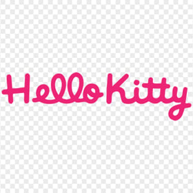 Pink Hello Kitty Font Logo HD Transparent Background