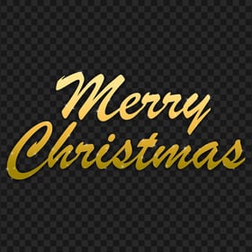 HD Golden Gold Merry Christmas Text Logo PNG