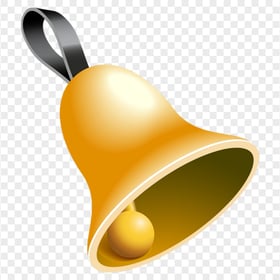 Download Gold Yellow 3D Realistic Handbell PNG
