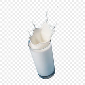 HD Real Glass Of Milk Splatter Splash PNG