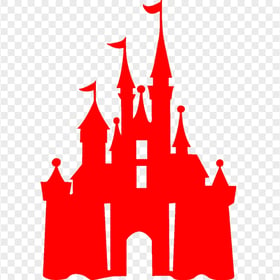 Mickey Mouse Red Kingdom Castle Silhouette PNG IMG