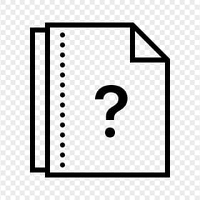 Question Mark Help File Document Black Icon PNG