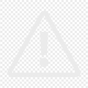 Transparent Warning Caution Triangle Mark Gray Icon