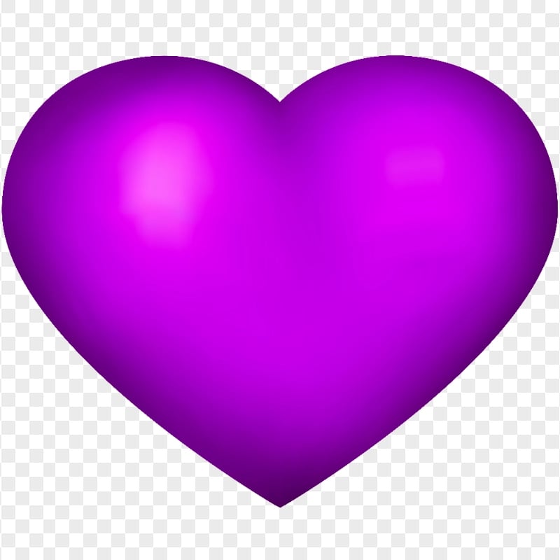 HD Purple Heart Love Valentine Day Romantic PNG
