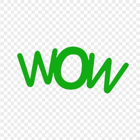 HD Green Wow Word Expression PNG
