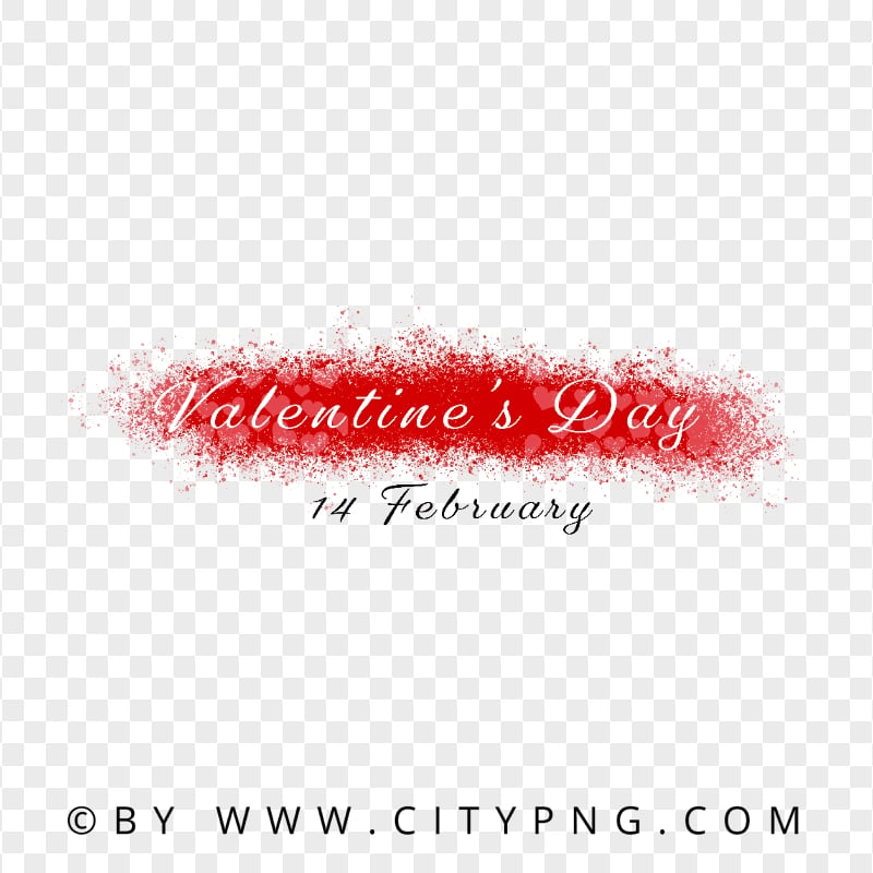 HD Valentine's Day 14 February Logo Transparent PNG