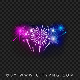 Sparkle Blue And Pink Fireworks HD PNG