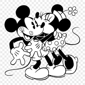 Mickey Mouse Minnie Mouse Coloring Page FREE PNG