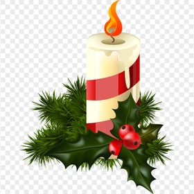 PNG Christmas Candle Cartoon  Illustration