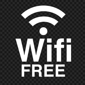 WIFI Free White Logo Sign PNG IMG