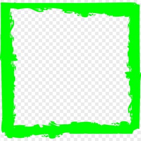 HD Green Brush Stroke Grunge Square Frame PNG