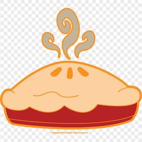 Hot Pumpkin Pie Cartoon Vector