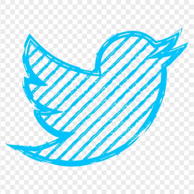 HD Twitter Hand Sketch Logo PNG