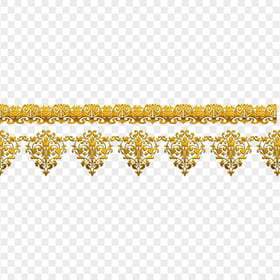 Gold  Floral Border Image PNG