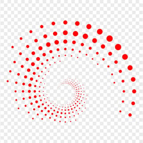 HD Red Spiral Halftone Abstract PNG