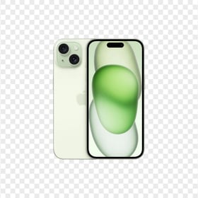 HD Green Apple iPhone 15 Transparent PNG