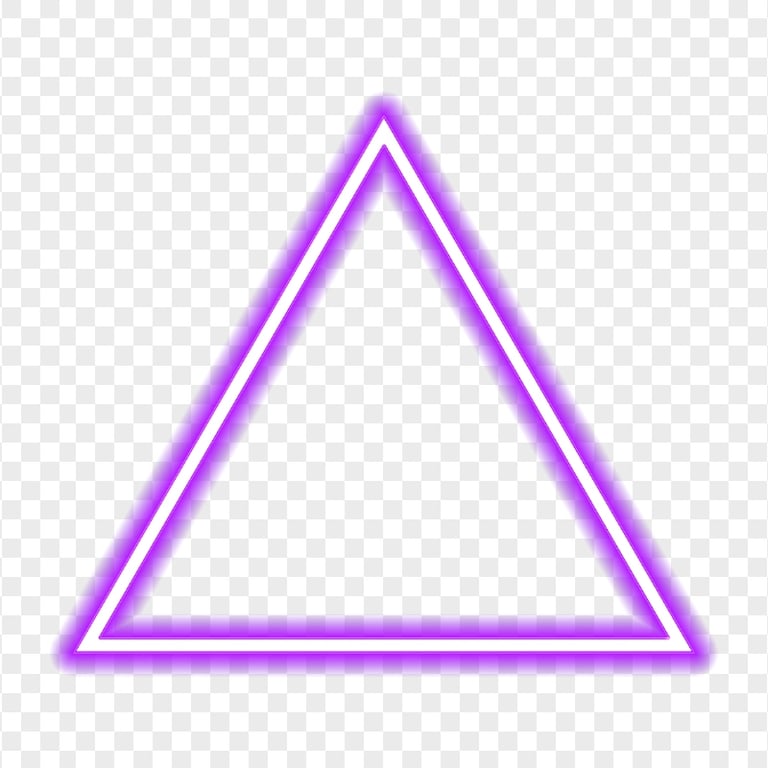 HD Purple Glowing Triangle Neon PNG