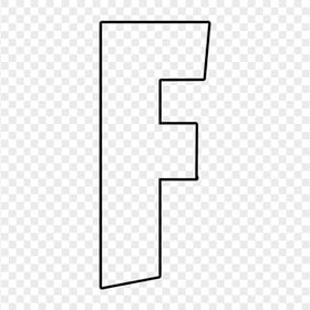 HD Black Outline F Fortnite Logo Letter PNG