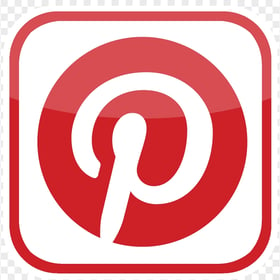 Square Red And White Pinterest App Icon