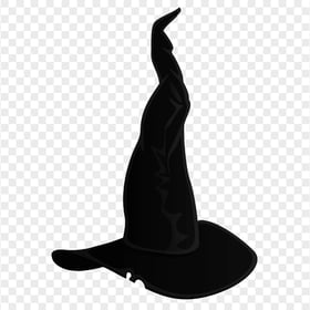 HD Black Realistic Witch Hat Silhouette Halloween PNG