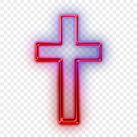 Red Neon Christian Christianity Cross Bright