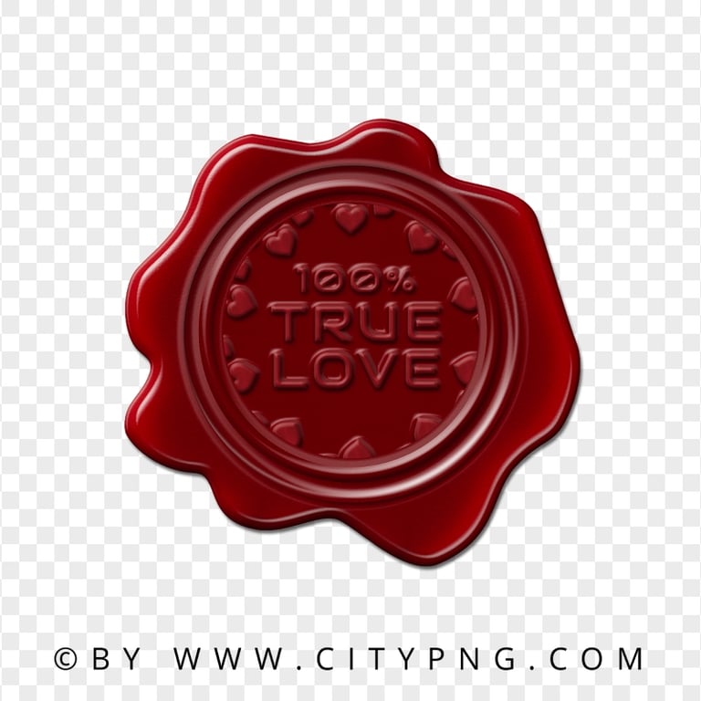 HD True Love Red Seal Stamp Transparent PNG